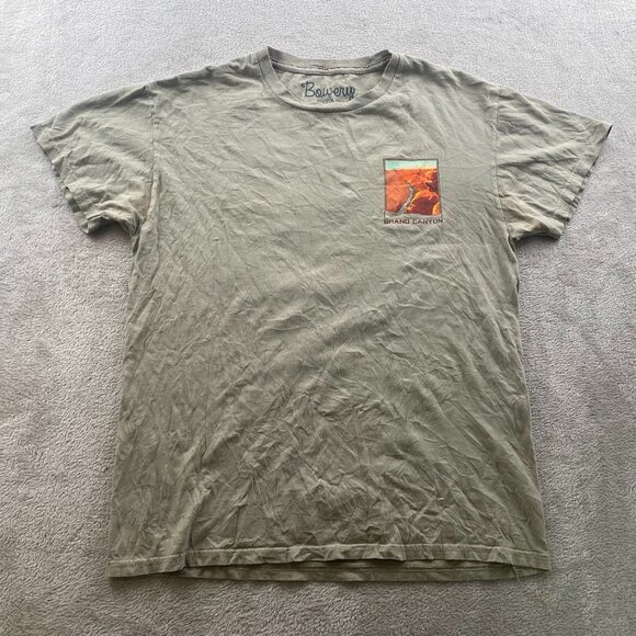Bowery Supply Co Mens T-Shirt Medium Crew Neck Grand Canyon Graphic Tee Brown - Picture 8 of 9